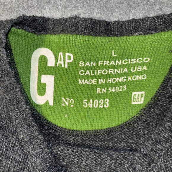 Vintage GAP No. 54023 Gray Crewneck Pullover Sweater Size Large - Picture 3 of 9